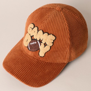 Casquette de baseball sportive multi-designs en velours côtelé chenille avec patch 3D brodé 100% coton pour hommes et femmes - Product Image 5