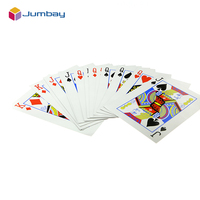 Jeu de cartes à jouer géant à imprimé personnalisé personnalisé et personnalisé avec boîte de grande taille pour la famille