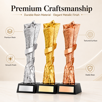Plaque personnalisée en résine texturée, trophée de récompense pour la cérémonie annuelle d'entreprise