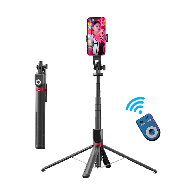 Remote Control Selfie Stick Universal Camera Phones Tripod with Light Optional Mini Travel Live Streaming Video Recording Stand