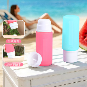 Portable Travel Refill Bottles 3Oz (89Ml) For <b>Sunscreen</b> Cosmetic Creams With Pump Dispenser Set - Product Image 2