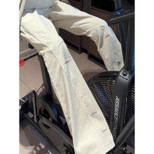 Pantalones Cargo de Algodón Retro Americano para Hombre, de Corte Diagonal, con Bordado de Ojales, Pierna Recta y Micro-Campana, a la Moda - Product Image 2