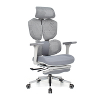 Chaise de jeu personnalisée en gros, pivotante, inclinable, robuste, blanche, pour ordinateur, de direction, de bureau, ergonomique, avec repose-pieds