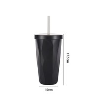Mug de voyage isotherme en acier inoxydable à double paroi de 500 ml, gobelet à café réutilisable avec poignée en bambou, bouteille d'eau sous vide