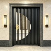 Portail de jardin moderne et élégant en aluminium avec design à persiennes, traité thermiquement, taille personnalisable, service de modélisation 3D pour la sécurité de la cour arrière