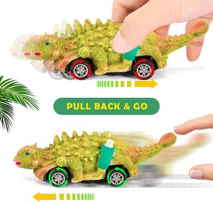 Educational Arts and Crafts DIY Gifts 2 in 1 <strong>Dinosaurs</strong> <strong>Painting</strong> Pull Back Cars Set - Product Image 2