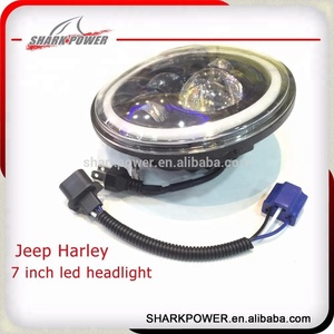 Nueva llegada de la motocicleta faro 7 "<span class=keywords><strong>cabeza</strong></span> redonda lámpara led 45w con <span class=keywords><strong>los</strong></span> ojos de Ángel de la motocicleta/faro de coche - Product Image 2