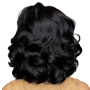 Chaofan Hair Perruque Lace Front HD 13x4, Cheveux Humains Vierges 100%, Ondulation Body Wave 200%, Bob Court Pré-épilée, Fabricant Grossiste Personnalisé, <span class=keywords><strong>Braz</strong></span> - Product Image 3