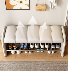 Entrée maison longue armoire à chaussures lumière luxe haut de gamme sens de la maison banc à chaussures - Product Image 6