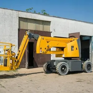 4x4x4 haulotte HA 12ip DIESEL thủy lực xách tay mini điện nâng lên Telescopic Boom Lift cho xây dựng điều hòa không khí