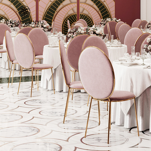 Chaise <span class=keywords><strong>en</strong></span> acier inoxydable doré pour événements et mariages |   Chaises de banquet empilables de luxe <span class=keywords><strong>en</strong></span> métal Sillas De Boda - Product Image 1