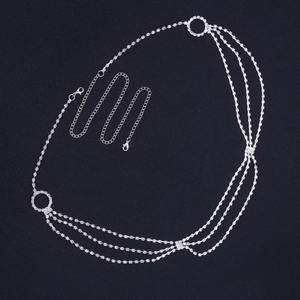 سلسلة خصر متعددة الطبقات مرصعة بالأحجار الكريمة، حزام بيكيني مزين بالكريستال، سلسلة خصر أنيقة ومثيرة - Product Image 3