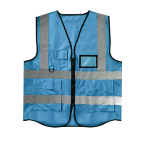 سترة أمان عالية الوضوح متينة وعاكسة للضوء من الفئة الأولى حسب معايير ANSI مع جيوب مقاومة للماء وإضاءة LED ومصنوعة من البوليستر 100% - Product Image 4