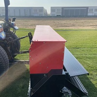 Épandeur d'engrais et de semences arrière pour tracteur, modèle 1800, avec boîte à semences réglable de 75-150 kg et espacement des rangs ajustable
