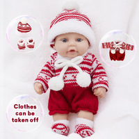 Muñeca de Vinilo de Alta Simulación Estilo Navideño, Conjunto de Punto de Color Personalizado, Decoraciones Festivas de Goma y Plástico, Producción en Masa