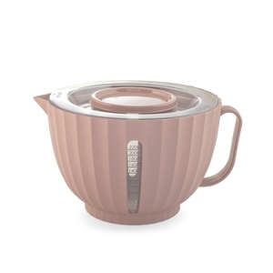 Tazón para mezclar Coliseum rosa de 25 cm con tapa y medidas para uso en la cocina - Product Image 1