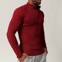 Haut de sport pour homme à demi-zip en fibre de polyester, séchage rapide, respirant, idéal pour l'entraînement sportif et la remise en forme – Meilleure vente