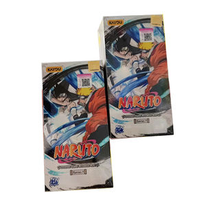 MOXU Vente en gros Nouvelles cartes de <span class=keywords><strong>jeu</strong></span> Kayou Naruto en anglais, cartes de collection de dessins animés classiques, boîte mystère, jouet, boîte de boosters de cartes Kayou - Product Image 1