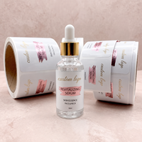 Étiquette personnalisée pour flacon d'huile capillaire de luxe, autocollant cosmétique en papier texturé gaufré à l'or