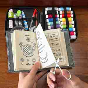 Kit de <span class=keywords><strong>couture</strong></span> multifonction pour débutants, boîte de <span class=keywords><strong>couture</strong></span> DIY, bobines de fil, fil de 15 cm, accessoires de <span class=keywords><strong>couture</strong></span> écologiques de style simple - Product Image 1