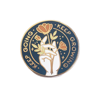 Fleuriste fleuriste activité Souvenir cadeau épinglettes artistique conception personnalisée en gros commande en gros Badge pétale émail épingles