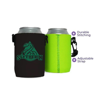 Refroidisseur de canettes de bière en néoprène personnalisé avec logo, pliable et souple, avec sangle de cou réglable, porte-boissons isolé