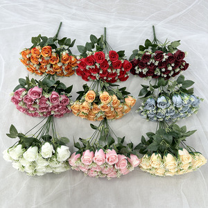 Cross-Border New Ice Heart 18 <b>Rose</b> Buds for Valentine's Day Holiday Home Flower Arrangement Wedding Road Guide Artificial - Product Image 2