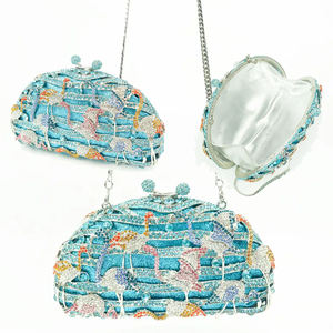 2024 nuova YCH costosa borsa di strass con gufo lucido di cristallo borsetta con catena di diamanti borsa pochette di lusso - Product Image 2