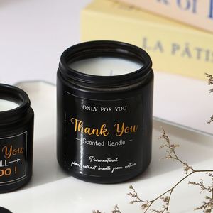 Vela Aromática de Cera de Soja en Frasco de Vidrio Negro, Decoración para el Hogar, Regalo de Agradecimiento, Venta al Por Mayor, Etiqueta Privada OEM - Product Image 2