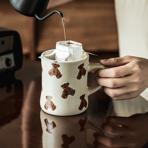 Cute Bear Ceramic Mug, High-value Creative Coffee Breakfast Water <b>Cup</b> Home Desktop Drinking Mug Wholesale - Product Image 3