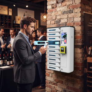 Y2 Power AMI - Casier de recharge pour téléphones portables à 10 emplacements avec station de recharge PD 20W compatible carte de crédit - Armoire sécurisée pour la recharge de téléphones - Product Image 4