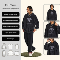 Sudaderas con Capucha de Alta Calidad, Color Negro Deslavado, 100% Algodón, Estampado DTG LOVE, Estilo Casual, Holgadas, Vintage, para Hombre