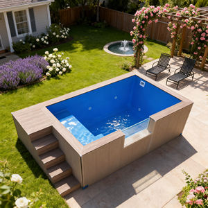 Piscine en fibre de verre, piscine enterrée, piscine en fibre de verre, conteneurs de piscine, piscine à nage continue, piscine préfabriquée - Product Image 6