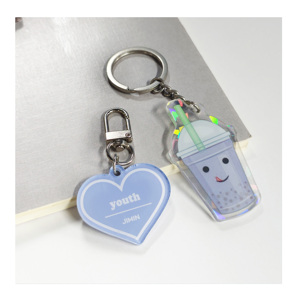Design <b>Custom</b> Acrylic Charm Holographic Epoxy Transparent Acrylic <b>Keychain</b> - Product Image 1