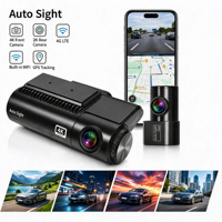 Caméra de tableau de bord double objectif 4K avant et 2K arrière avec 4G LTE, ADAS, GPS, WiFi, vision nocturne supérieure et enregistreur vidéo avec surveillance de stationnement 24h/24