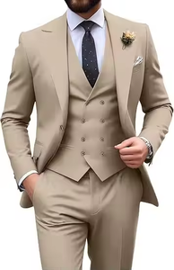 Completo <span class=keywords><strong>Uomo</strong></span> <span class=keywords><strong>Grigio</strong></span> 3 Pezzi (Giacca+Gilet+Pantaloni) Abito Slim Fit Formale Smoking Casual da Matrimonio <span class=keywords><strong>Blazer</strong></span> da Ballo - Product Image 5