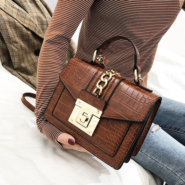 Luxury Fashion Designer alligator Leather Purses and Handbags Ladies Hand Bag Womens Shoulder for Women