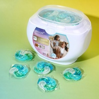 Capsules de lessive parfumées marine, détergent concentré, élimination des taches, parfum longue durée, coffret cadeau, 75%-80% actif