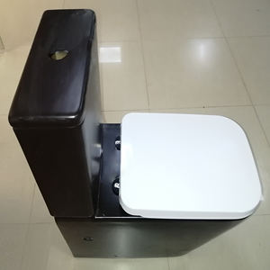 <span class=keywords><strong>Inodoro</strong></span> de dos piezas con cisterna empotrada, sanitario de pared, color blanco, con tapa, tipo monobloque. - Product Image 5