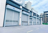 Porte à enroulement électrique en alliage d'aluminium, porte à enroulement résistante au vent pour magasin, entrepôt, commerce, garage