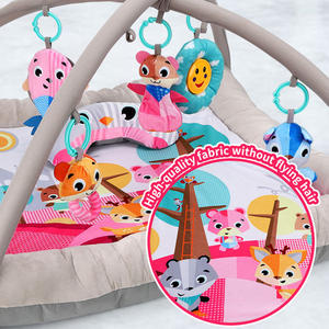 Couverture en peluche pour nouveau-né, tapis de jeu pour bébé, tapis d'<span class=keywords><strong>activité</strong></span> pour nourrissons, tapis de jeu doux pour bébé avec jouet suspendu et musique pour 0-24 <span class=keywords><strong>mois</strong></span> - Product Image 4