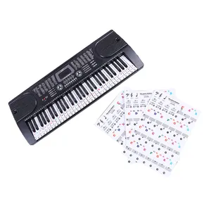 Stiker transparan kunci Keyboard DIY kustom stiker Multi Warna dapat dilepas stiker Piano Mini anak-anak