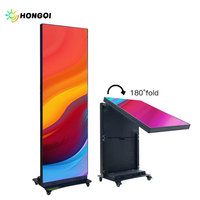 Écran d'affichage LED portable pliable triple GOB P1.2 P1.5 P1.8 P2.5 avec support pour centre commercial et magasin