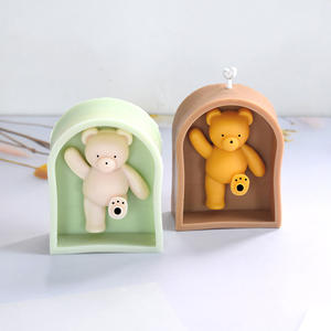 <span class=keywords><strong>Moule</strong></span> en <span class=keywords><strong>silicone</strong></span> DIY pour ours qui fait la danse, pose mignonne pour l'artisanat en résine, bougies, <span class=keywords><strong>moule</strong></span> pour ours qui fait le karaté - Product Image 2