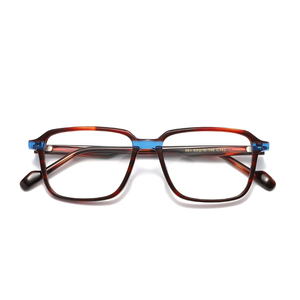 Rectangle Full-Rim Acetate <b>Eyeglasses</b> <b>Frame</b> Solid Color Anti-UV & Anti-Blue Light Reading Glasses for Adults Unisex Daily Wear - Product Image 1