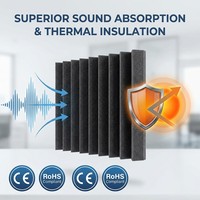 Mousse insonorisante autocollante 50x80cm pour voiture, isolation thermique, coton acoustique, tapis anti-bruit pour porte, capot, moteur, pare-feu