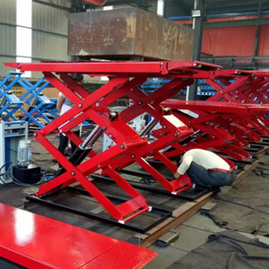 3500kg araba makaslı kaldırma Inground tam artış makaslı araç kaldırıcı makas kullanılan çift silindirli hidrolik asansör - Product Image 4