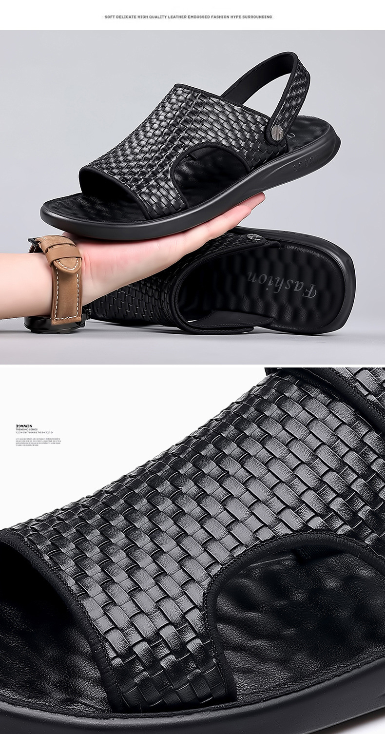 Men Leather Sandal Summer Beach Casual Shoes Fashion Slippers Sandals Wholesale