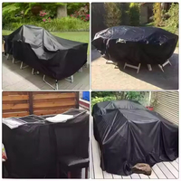 Housse de table de patio de haute qualité, imperméable, anti-poussière, housse de mobilier de patio, logo personnalisé, housse de chaise d'extérieur durable