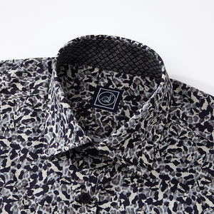 Camisas de Hombre de Algodón en Oferta, Clásicas, Estampadas, de Manga Larga, con Botones, Casuales y de Negocios - Product Image 1